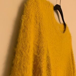 Fuzzy Golden Yellow Mustard Sweater